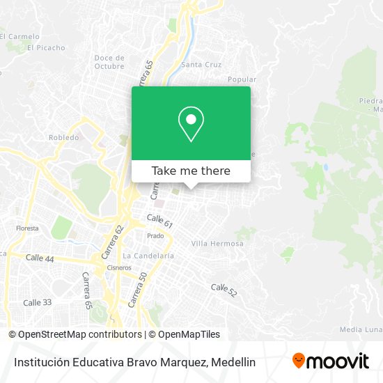 Mapa de Institución Educativa Bravo Marquez