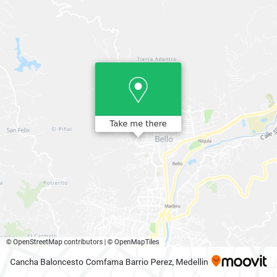 Mapa de Cancha Baloncesto Comfama Barrio Perez
