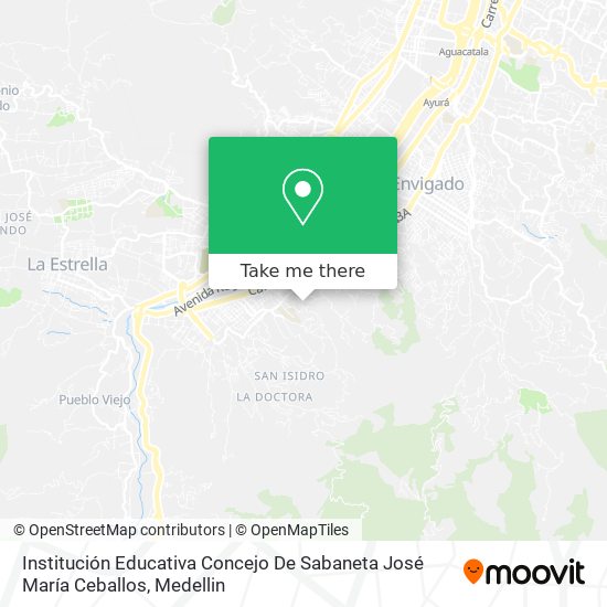 Mapa de Institución Educativa Concejo De Sabaneta José María Ceballos