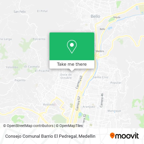 Mapa de Consejo Comunal Barrio El Pedregal