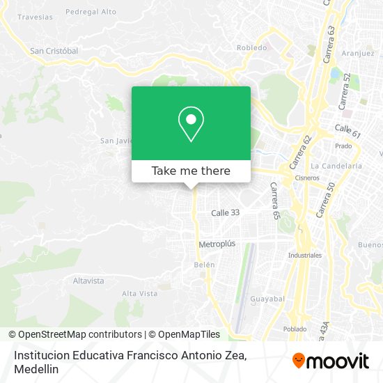 Mapa de Institucion Educativa Francisco Antonio Zea