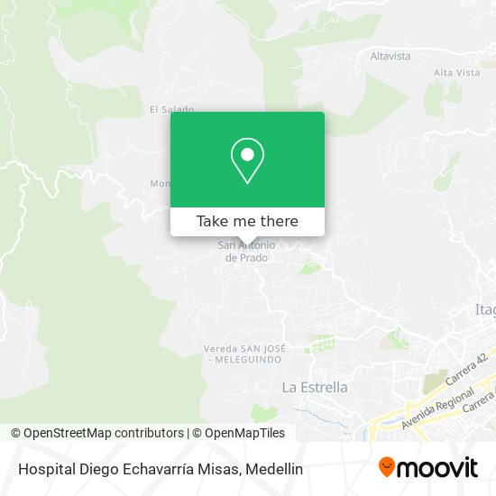 Mapa de Hospital Diego Echavarría Misas