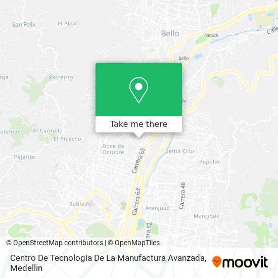 Mapa de Centro De Tecnología De La Manufactura Avanzada