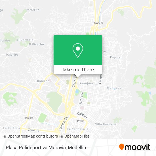 Mapa de Placa Polideportiva Moravia
