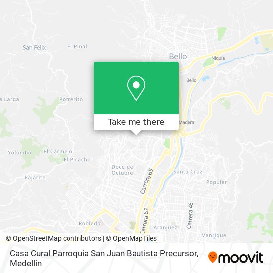 Mapa de Casa Cural Parroquia San Juan Bautista Precursor