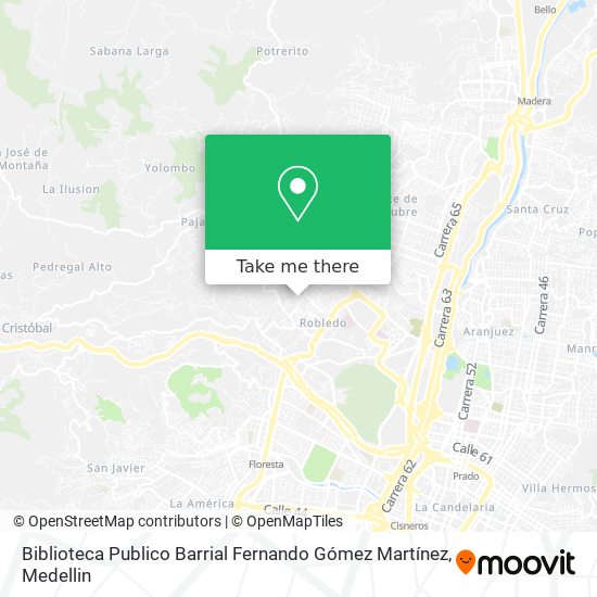 Biblioteca Publico Barrial Fernando Gómez Martínez map