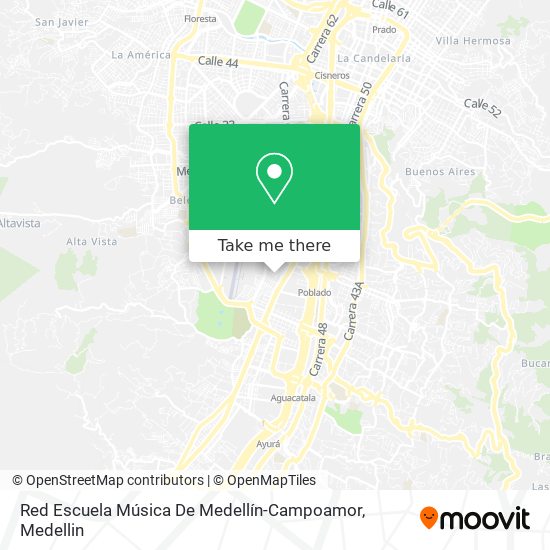 Red Escuela Música De Medellín-Campoamor map