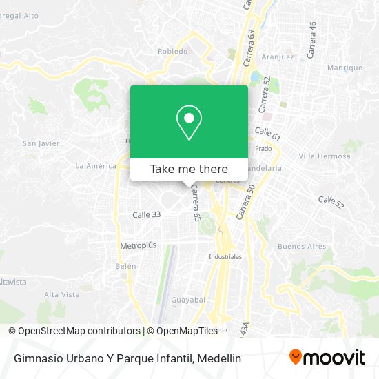 Mapa de Gimnasio Urbano Y Parque Infantil