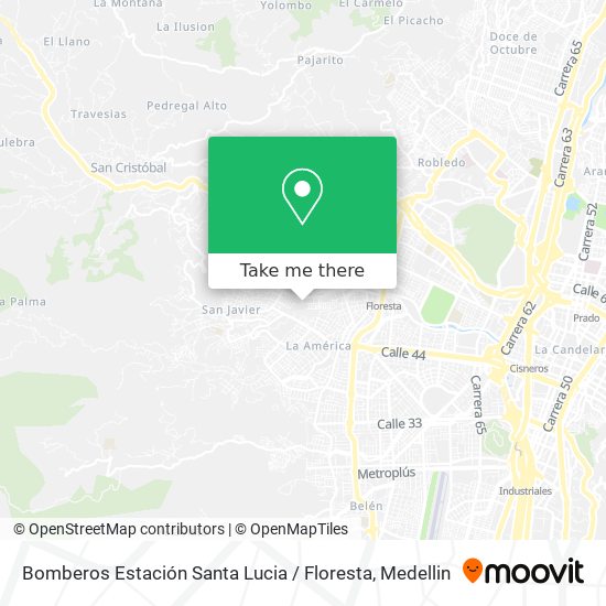 Mapa de Bomberos Estación Santa Lucia / Floresta