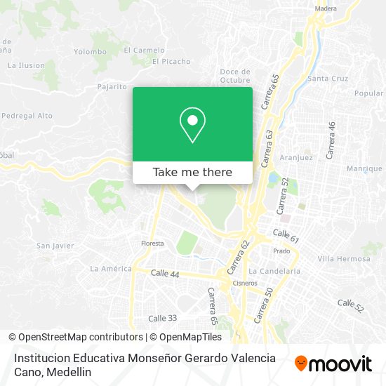 Mapa de Institucion Educativa Monseñor Gerardo Valencia Cano