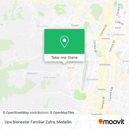 Mapa de Upa Bienestar Familiar Zafra