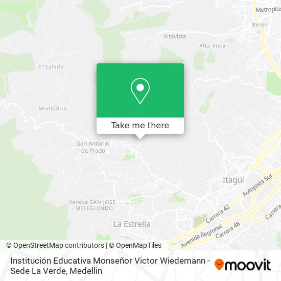 Institución Educativa Monseñor Victor Wiedemann - Sede La Verde map