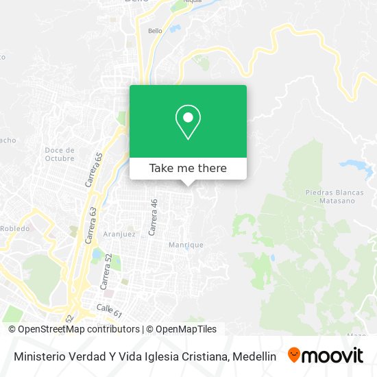 Ministerio Verdad Y Vida Iglesia Cristiana map