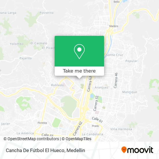 Mapa de Cancha De Fútbol El Hueco