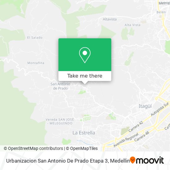 Urbanizacion San Antonio De Prado Etapa 3 map