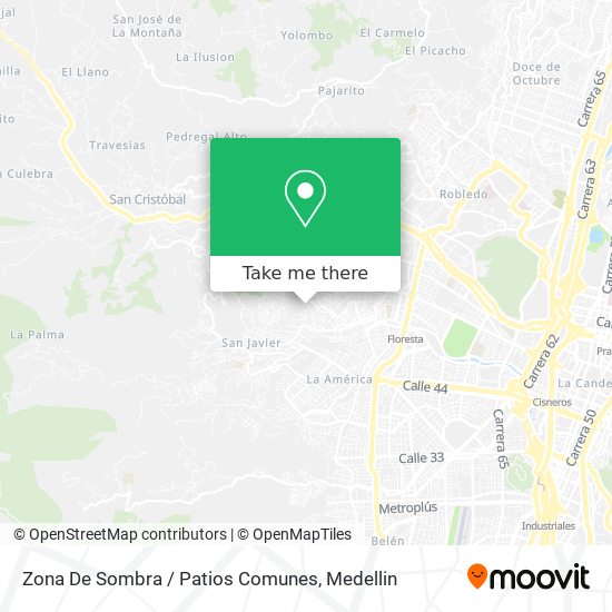 Zona De Sombra / Patios Comunes map