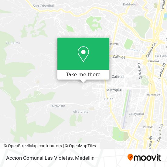 Accion Comunal Las Violetas map