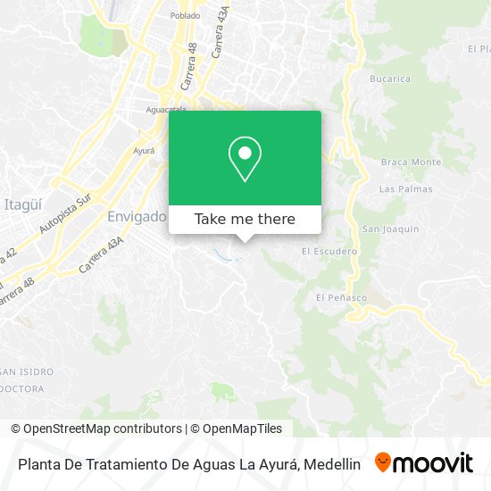 Mapa de Planta De Tratamiento De Aguas La Ayurá