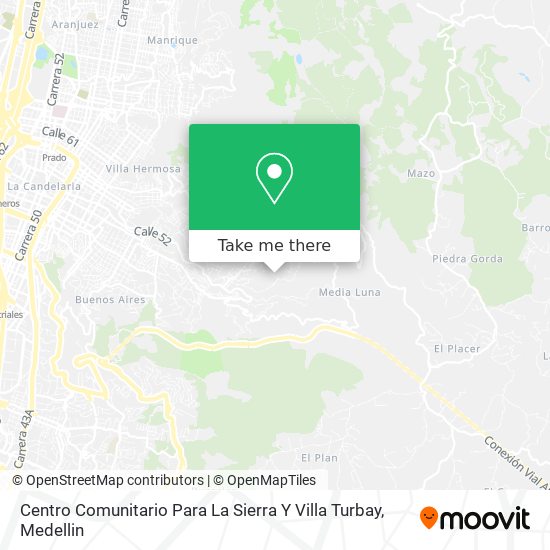 Centro Comunitario Para La Sierra Y Villa Turbay map
