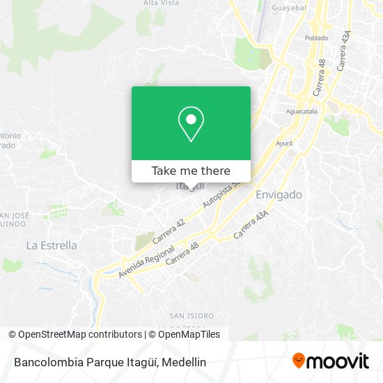 Bancolombia Parque Itagüí map