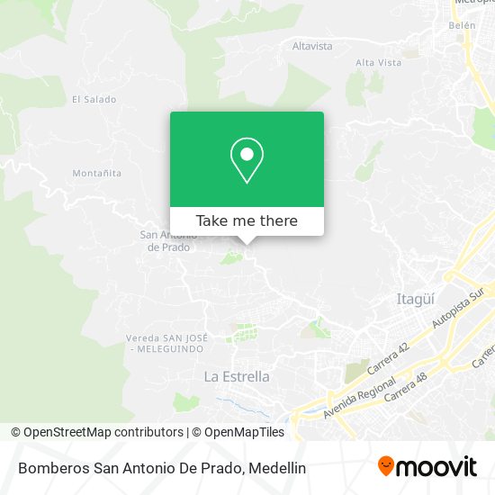 Mapa de Bomberos San Antonio De Prado
