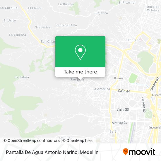 Pantalla De Agua Antonio Nariño map
