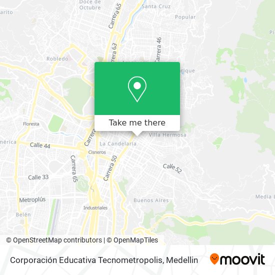 Mapa de Corporación Educativa Tecnometropolis