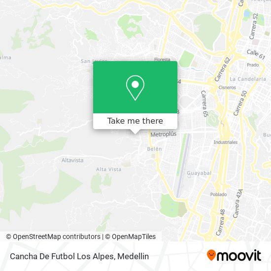 Cancha De Futbol Los Alpes map