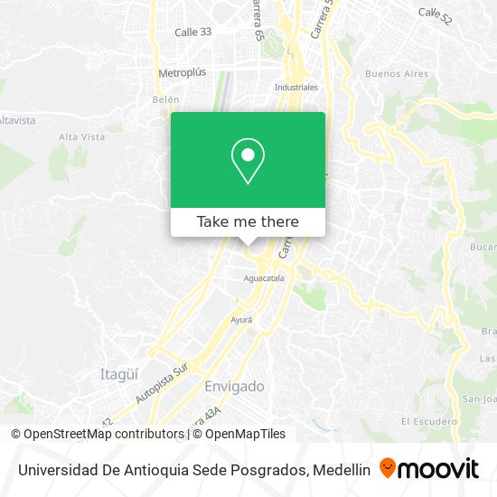 Universidad De Antioquia Sede Posgrados map