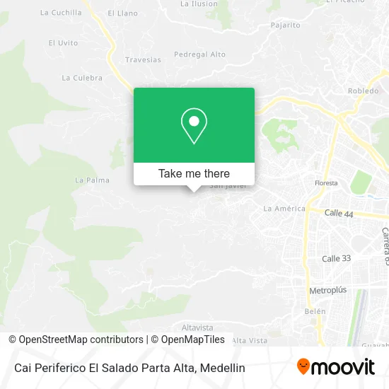 Mapa de Cai Periferico El Salado Parta Alta
