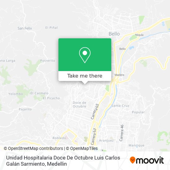 Unidad Hospitalaria Doce De Octubre Luis Carlos Galán Sarmiento map