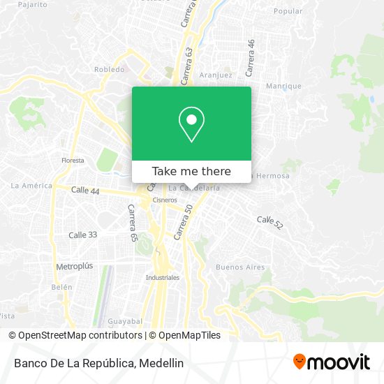 Banco De La República map