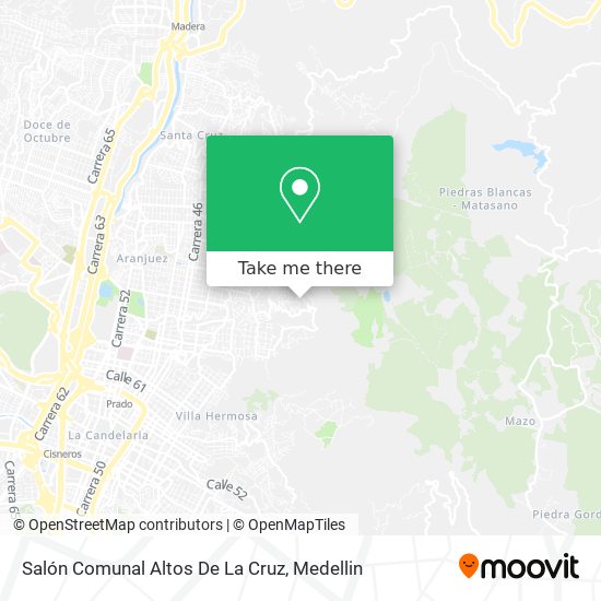 Salón Comunal Altos De La Cruz map