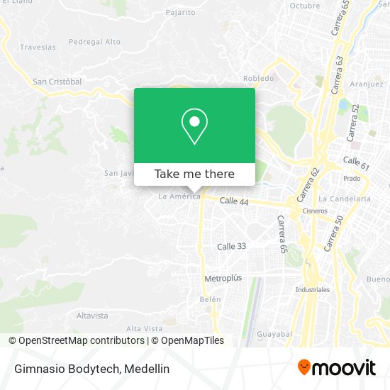 Mapa de Gimnasio Bodytech