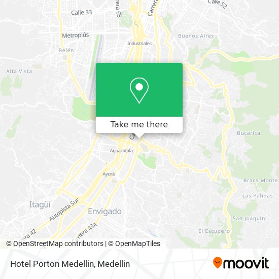 Hotel Porton Medellin map