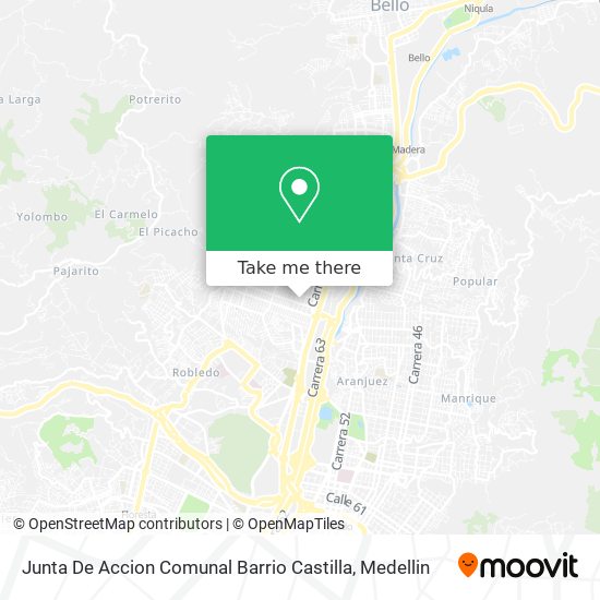Mapa de Junta De Accion Comunal Barrio Castilla