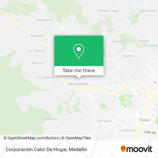 Mapa de Corporación Calor De Hogar