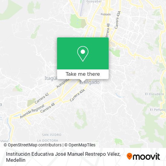 Institución Educativa José Manuel Restrepo Vélez map
