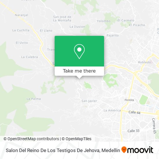 Mapa de Salon Del Reino De Los Testigos De Jehova