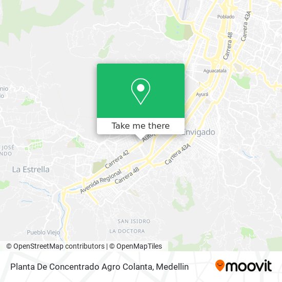 Mapa de Planta De Concentrado Agro Colanta