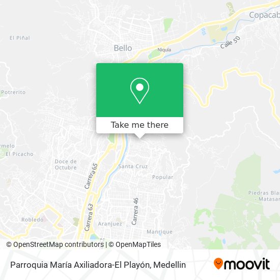 Mapa de Parroquia María Axiliadora-El Playón