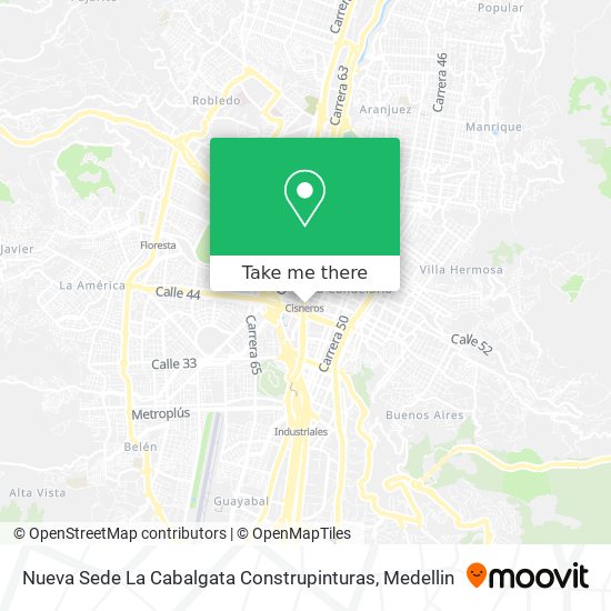 Mapa de Nueva Sede La Cabalgata Construpinturas