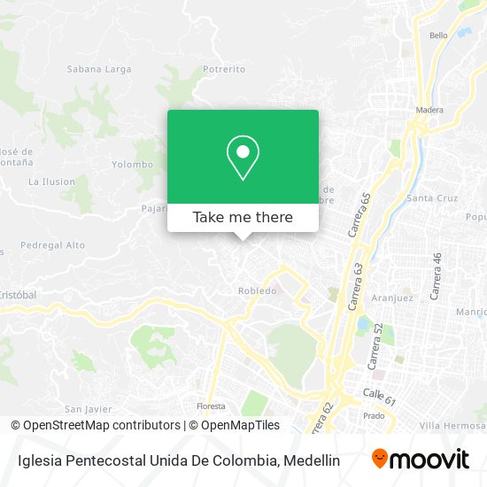 Mapa de Iglesia Pentecostal Unida De Colombia
