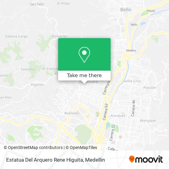 Estatua Del Arquero Rene Higuita map