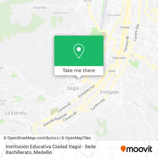 Mapa de Institución Educativa Ciudad Itagüí - Sede Bachillerato