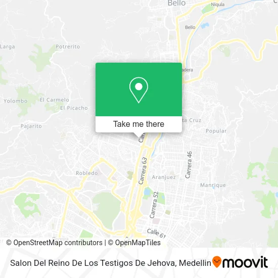 Salon Del Reino De Los Testigos De Jehova map