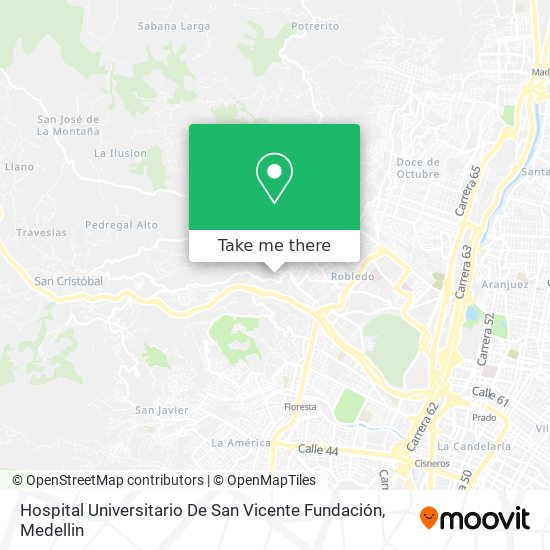 Hospital Universitario De San Vicente Fundación map