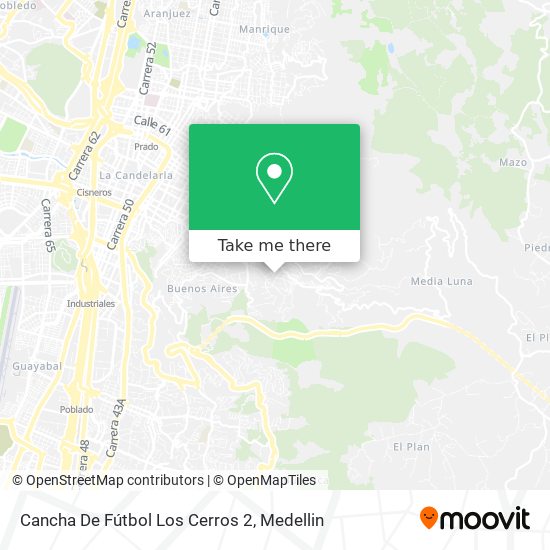 Mapa de Cancha De Fútbol Los Cerros 2
