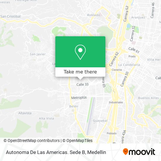 Autonoma De Las Americas. Sede B map