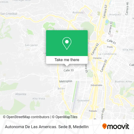 Autonoma De Las Americas. Sede B map
